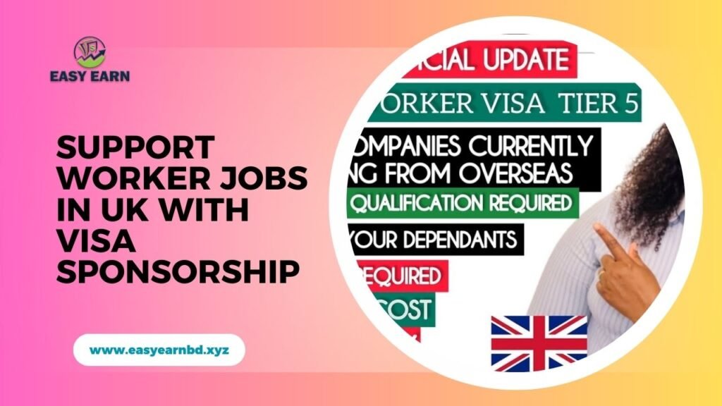 Support Worker Jobs in UK with VISA Sponsorship